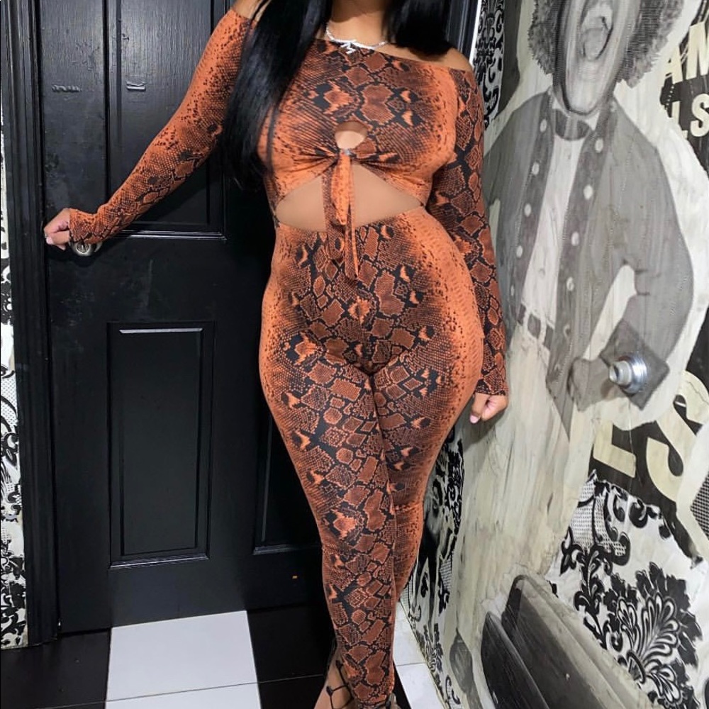 Snakeskin design Jumpsuit
